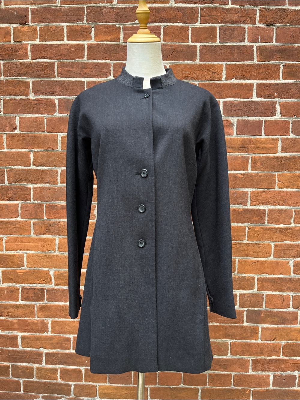 Dries Van Noten Long-Sleeve Button Front Blazer Jacket Dress
